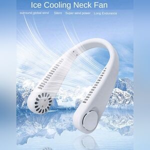 NEW White Rechargeable Neck Fan
